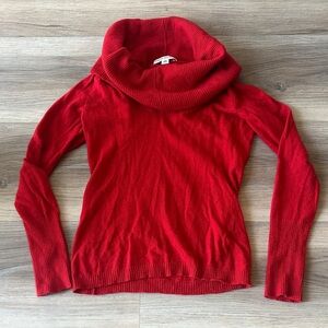 Banana Republic Women’s Red  Cowl Neck Sweater w/ Italian wool XS